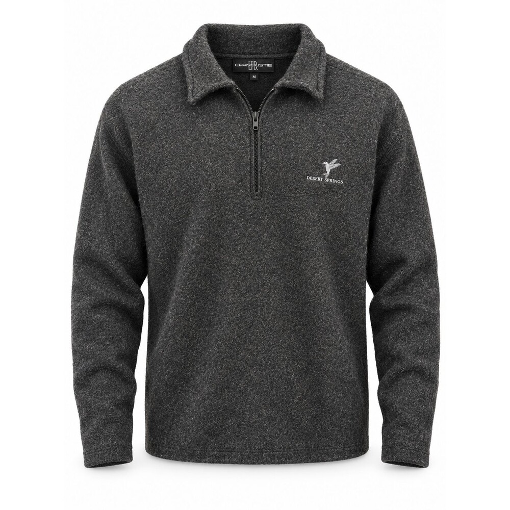 Carnoustie Desert Springs Alpaca 1/4 Zip Pullover Mens Sz M Gray Made Peru 90s